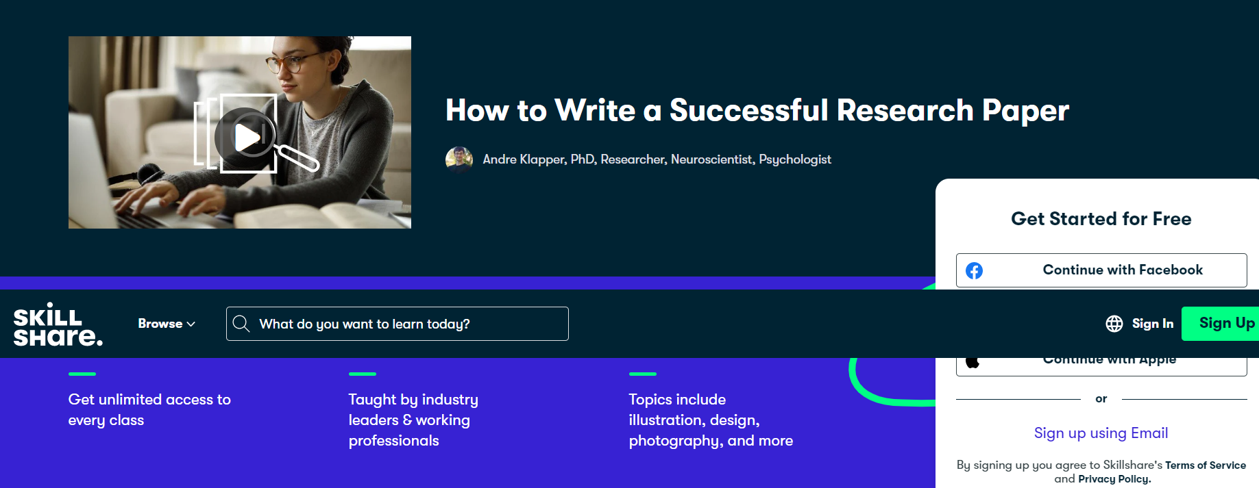 research writing courses