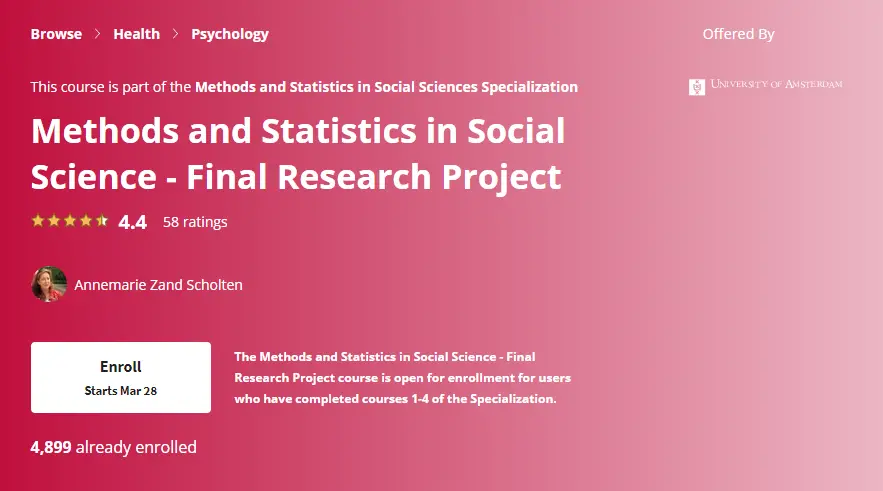 Online Courses for Research Project Design : Credits: Coursera