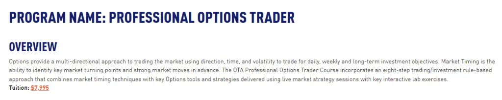 Best Options Trading Course : Credits: Online Trading Academy