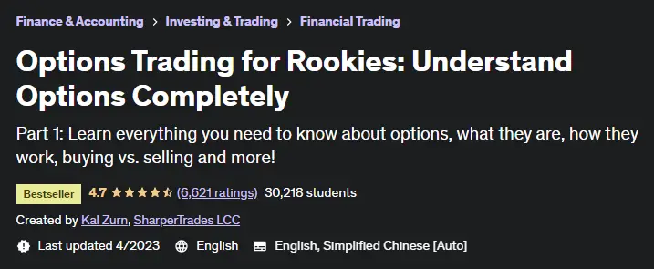 Best Options Trading Course : Credits: Udemy